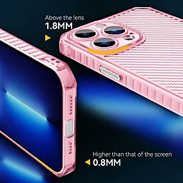 Чехол Epik Ease Carbon color series для Apple iPhone 12 Pro Max (6.7") Pink/Transparent - миниатюра 3