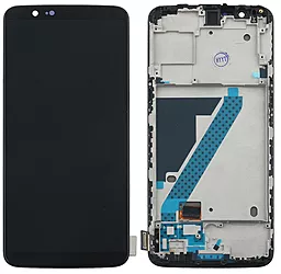 Дисплей OnePlus 5T (A5010) з тачскріном і рамкою, оригінал, Black