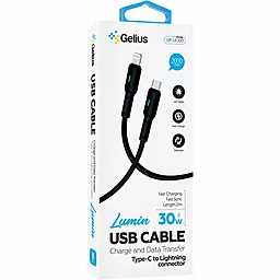 Кабель Gelius Lumin Lamp GP-UC100 USB Type-C - Lightning 30w 3a 2м PD сable black - фото Кабель Gelius Lumin Lamp GP-UC100 USB Type-C - Lightning 30w 3a 2м PD сable black