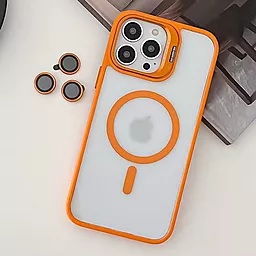 Чехол 1TOUCH Bracket Clear Camera Lens with MagSafe для Apple iPhone 14 Orange - миниатюра 3 Чехол 1TOUCH Bracket Clear Camera Lens with MagSafe для Apple iPhone 14 Orange - миниатюра 3