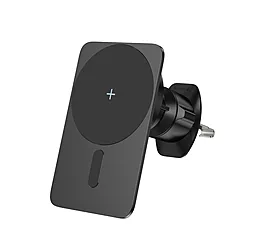 Тримач з бездротовою зарядкою WIWU Magnetic car mount Wi-Q001 Black - фото Тримач з бездротовою зарядкою WIWU Magnetic car mount Wi-Q001 Black