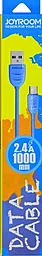 Кабель Joyroom S116 Young USB-A - Lightning 12w 2.4a 1м cable Blue - миниатюра 2 Кабель Joyroom S116 Young USB-A - Lightning 12w 2.4a 1м cable Blue - миниатюра 2