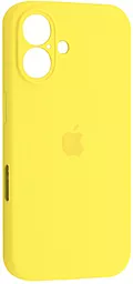 {"ru": "Чехол", "uk": "Чохол"} Silicone Case Full Camera для Apple iPhone 16 Plus Yellow