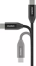 USB PD Кабель Choetech 240W 5A USB Type-C - Type-C Cable Black (XCC-1035) - мініатюра 2