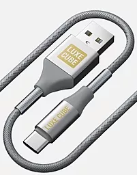 Кабель Luxe ArmoRed USB-A - Type-C 12w 2.4a 1м cable Grey - фото Кабель Luxe ArmoRed USB-A - Type-C 12w 2.4a 1м cable Grey