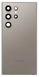 Задняя крышка корпуса Samsung Galaxy S25 Ultra S938 со стеклом камеры Original Titanium Gray - фото Задняя крышка корпуса Samsung Galaxy S25 Ultra S938 со стеклом камеры Original Titanium Gray