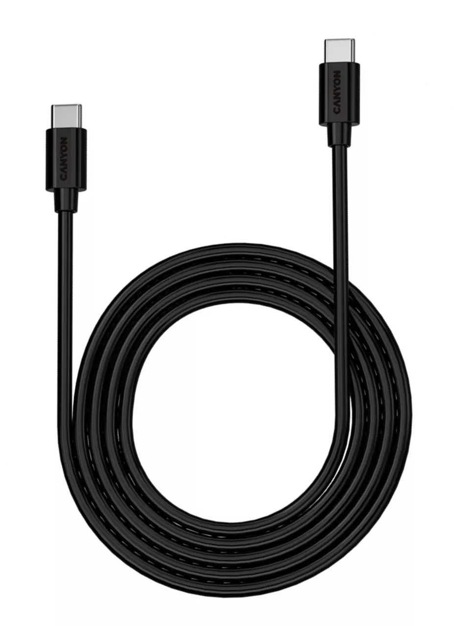 Кабель Canyon USB Type-C - Type-C 100w 5a 2м PD cable Black - фото 2