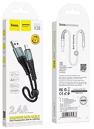 Кабель Hoco X38 Cool USB-A - Lightning 12w 2.4a 0.25м cable Black - мініатюра 6 Кабель Hoco X38 Cool USB-A - Lightning 12w 2.4a 0.25м cable Black - мініатюра 6