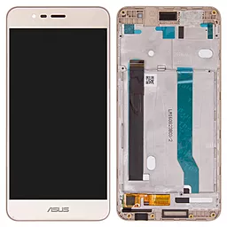 Дисплей Asus ZenFone 3 Max ZC520TL (X008D, X008DA, X008DC, X00KD) з тачскріном і рамкою, Gold