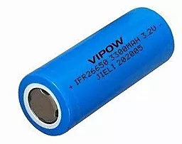 Аккумулятор ViPow IFR26650 26650 3300mAh 3.2V Lifepo4 10A FlatTop Blue (IFR26650-3300mAhFT) - фото Аккумулятор ViPow IFR26650 26650 3300mAh 3.2V Lifepo4 10A FlatTop Blue (IFR26650-3300mAhFT)