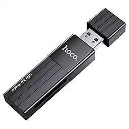Кардридер Hoco HB20 Mindful 2-в-1 USB3.0 Black