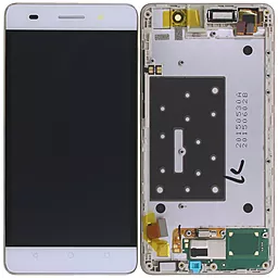 Дисплей Huawei G Play mini, Honor 4C (CHM-U01, CHC-U01, CHC-U23, CHC-U03, CHM-UL00) з тачскріном і рамкою, оригінал, White