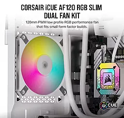 Система охолодження Corsair iCUE AF120 RGB Slim White (CO-9050164-WW) - мініатюра 9