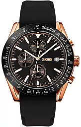 Часы наручные SKMEI 9253PRGBK ROSE GOLD/BLACK-SILICONE STRAP