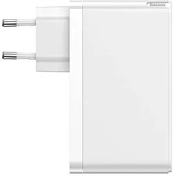 Сетевое зарядное устройство с быстрой зарядкой Baseus GaN Mini 120W 2xUSB-C+A + USB-C Cable White (CCGAN-J02) - миниатюра 5