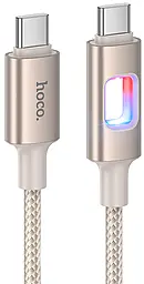 Кабель Hoco U144 USB Type-C - Type-C 60w 3a 1.2м PD cable Gold - фото Кабель Hoco U144 USB Type-C - Type-C 60w 3a 1.2м PD cable Gold