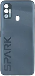 Задняя крышка корпуса Tecno Spark 7 со стеклом камеры Magnet Black - фото Задняя крышка корпуса Tecno Spark 7 со стеклом камеры Magnet Black