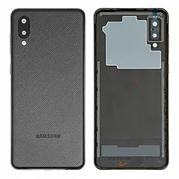 Задняя крышка корпуса Samsung Galaxy A02 A022 со стеклом камеры Black