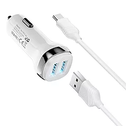 Автомобільний зарядний пристрій Hoco Z40 2USB 2.4A + USB Type-C Cable White