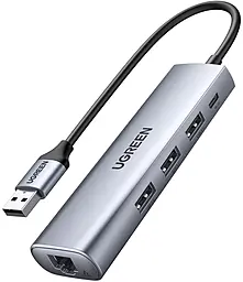 Мультипортовый USB Type-C хаб Ugreen CM266 5-in-1 USB3.0 gray (60812) - фото Мультипортовый USB Type-C хаб Ugreen CM266 5-in-1 USB3.0 gray (60812)