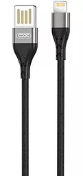 Кабель XO NB188 Double-sided USB-A - Lightning 12w 2.4a 1м cable Black - фото Кабель XO NB188 Double-sided USB-A - Lightning 12w 2.4a 1м cable Black
