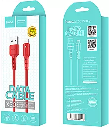 Кабель Hoco X30 Star Charging USB-A - Lightning 10w 1.2м cable Red - мініатюра 5 Кабель Hoco X30 Star Charging USB-A - Lightning 10w 1.2м cable Red - мініатюра 5