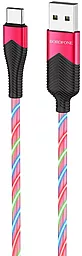Кабель Borofone BU19 Streamer USB-A - Type-C 15w 3a 1м cable Red - фото Кабель Borofone BU19 Streamer USB-A - Type-C 15w 3a 1м cable Red
