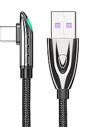Кабель Essager Bullet Train USB-A - Type-C 66w 6a 2м Huawei SCP cable Black (EXCT-FXHA01)