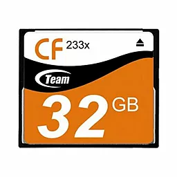Карта пам'яті Team Compact Flash 32GB 233X (TCF32G23301) - фото Карта пам'яті Team Compact Flash 32GB 233X (TCF32G23301)