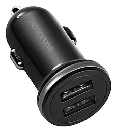 Автомобильное зарядное устройство Borofone BZ5 CarPal 2.1a 2xUSB-A ports car charger black - фото Автомобильное зарядное устройство Borofone BZ5 CarPal 2.1a 2xUSB-A ports car charger black