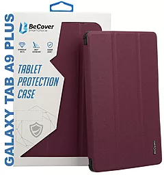 Чехол для планшета BeCover Smart Case для Samsung Galaxy Tab A9 Plus SM-X210/SM-X215/SM-X216 11.0" Red Wine (710311) - фото Чехол для планшета BeCover Smart Case для Samsung Galaxy Tab A9 Plus SM-X210/SM-X215/SM-X216 11.0" Red Wine (710311)