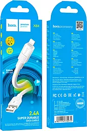 Кабель USB Hoco X84 Solid 2.4a Lightning Cable White - миниатюра 3