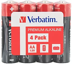 Батарейки Verbatim Alkaline AA (LR06) 4шт (49501) - фото Батарейки Verbatim Alkaline AA (LR06) 4шт (49501)