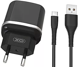 Сетевое зарядное устройство XO L69 12W 2.4А 2xUSB-A + USB Type-C Cable Black