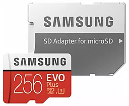 Карта памяти Samsung microSDXC 256GB Evo Plus Class 10 UHS-I U3 + SD-адаптер (MB-MC256HA/RU)