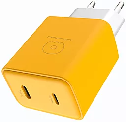 Сетевое зарядное устройство WUW C189 PD 20w PD USB-C + Lightning port charger yellow - фото Сетевое зарядное устройство WUW C189 PD 20w PD USB-C + Lightning port charger yellow