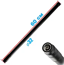 Антенна всенаправленная, 100-200 MHz, 100W, d-32 mm, 60 cm, N-J