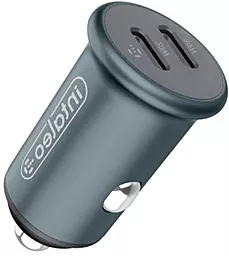 Автомобільний зарядний пристрій Intaleo CCGQPD250 50w 2xUSB-C ports fast charger grey (1283126559518)