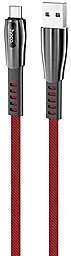 Кабель Hoco U70 Splendor USB-A - micro USB 12w 2.4a 1.2м cable Red - фото Кабель Hoco U70 Splendor USB-A - micro USB 12w 2.4a 1.2м cable Red