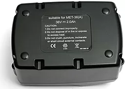 Аккумулятор для перфоратора Metabo BHA36 LTX 36V 2Ah Li-Ion / DV00PT0020 PowerPlant - миниатюра 2