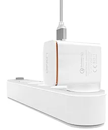 Сетевое зарядное устройство с быстрой зарядкой LDNio A1301Q Quick Charge 3.0 + USB Type-C Cable White - миниатюра 6