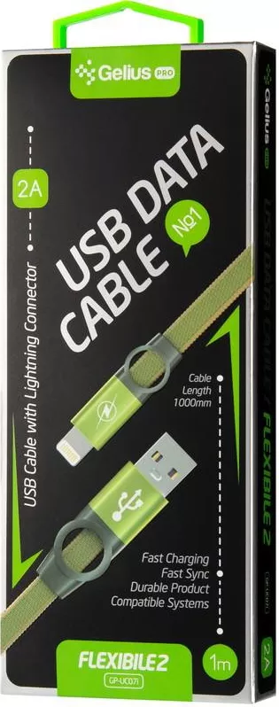 Кабель Gelius Pro Flexible USB-A - Lightning 10w 1м cable Red (GP-UC07i) - фото 3