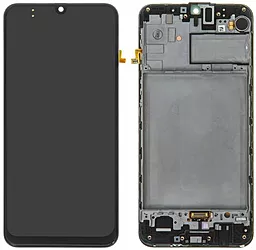 Дисплей Samsung Galaxy M21 M215 з тачскріном і рамкою, (OLED), Black