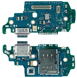 Нижняя плата Samsung Galaxy S21 Ultra 5G G998 с разъемом зарядки, Sim-карты, с микрофоном и микросхемой (версия EU), Original
