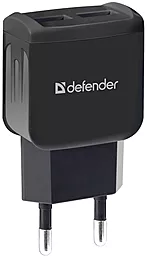 Сетевое зарядное устройство Defender UPA-22 2xUSB, 2.1A Black