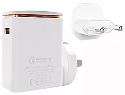 Сетевое зарядное устройство с быстрой зарядкой LDNio A1301Q Quick Charge 3.0 + USB Type-C Cable White - миниатюра 2