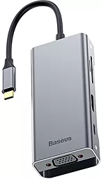 Мультипортовый USB Type-C хаб Baseus Square Desk USB-C Multifunctional Hub 3USB 3.0, USB-C, VGA, HDMI Deep Gray (CATXF-A0G)