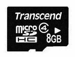 Карта памяти Transcend microSDHC 8GB Class 4 (TS8GUSDC4)