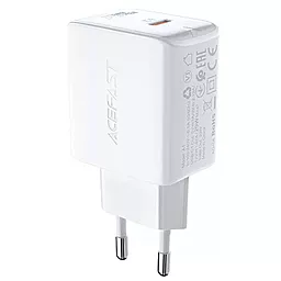 Сетевое зарядное устройство с быстрой зарядкой AceFast A1 20w GaN PD USB-C fast charger white (AFA1W) - фото Сетевое зарядное устройство с быстрой зарядкой AceFast A1 20w GaN PD USB-C fast charger white (AFA1W)