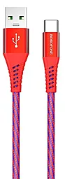 Кабель Borofone BU13 USB-A - Type-C 25w 5a 1.2м cable Red - фото Кабель Borofone BU13 USB-A - Type-C 25w 5a 1.2м cable Red